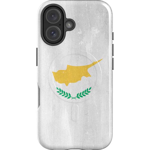 Cyprus Flag Distressed iPhone 16 Plus Magsafe Impact Case