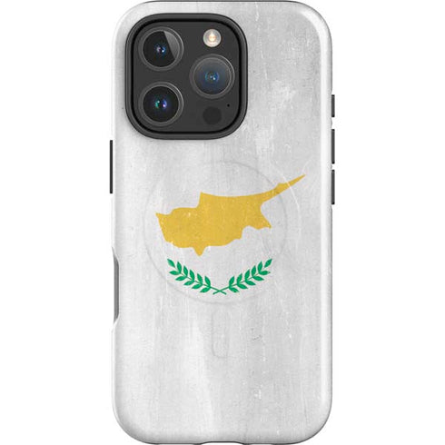 Cyprus Flag Distressed iPhone 16 Pro Magsafe Impact Case