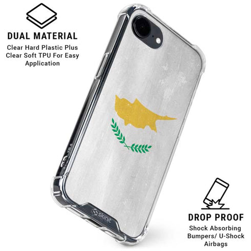 Cyprus Flag Distressed iPhone 16e Clear Case