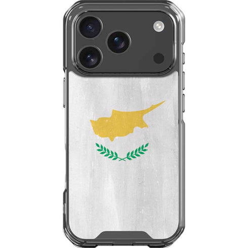 Cyprus Flag Distressed iPhone 18 Pro Clear Case