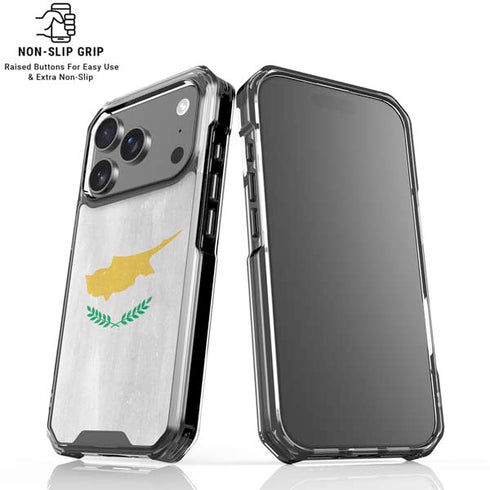 Cyprus Flag Distressed iPhone 18 Pro Clear Case