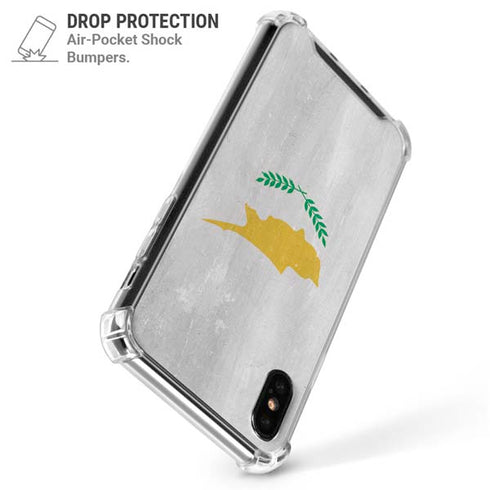 Cyprus Flag Distressed iPhone X/XS Clear Case