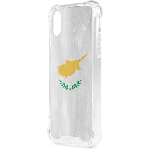 Cyprus Flag Distressed iPhone XS Clear Case