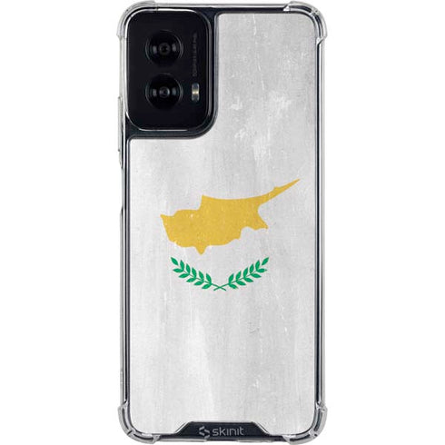 Cyprus Flag Distressed Moto G Power 5G (2024) Clear Case