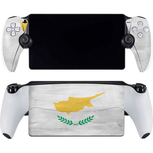 Cyprus Flag Distressed PlayStation Portal Remote Player Skin