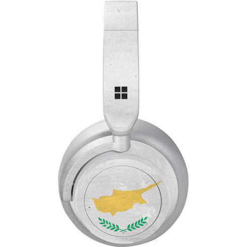 Cyprus Flag Distressed Surface Headphones Skin