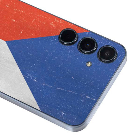 Czech Republic Flag Distressed Galaxy A35 5G Skin