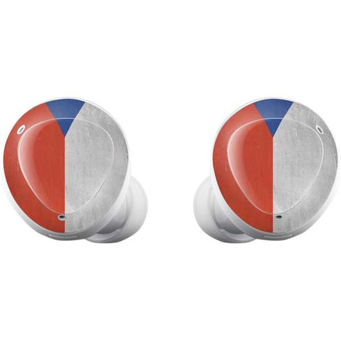 Czech Republic Flag Distressed Galaxy Buds Plus Skin