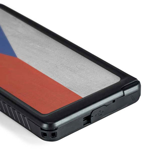 Czech Republic Flag Distressed Galaxy S24 Ultra Waterproof Case