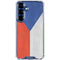 Czech Republic Flag Distressed Galaxy S25 Clear Case