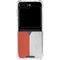 Czech Republic Flag Distressed Galaxy Z Flip6 Clear Case