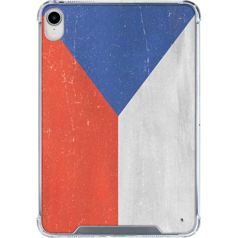 Czech Republic Flag Distressed iPad 11th Gen (2025) Clear Case