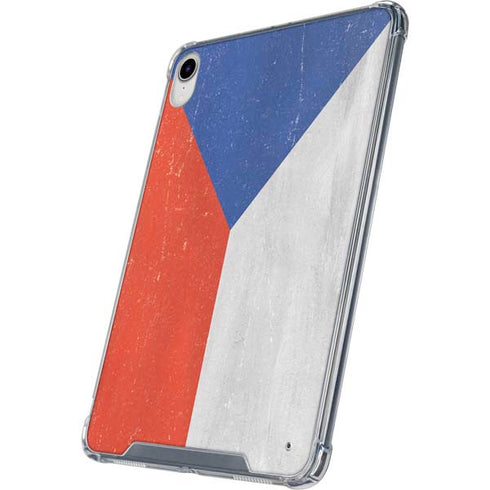 Czech Republic Flag Distressed iPad 11th Gen (2025) Clear Case