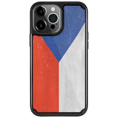 Czech Republic Flag Distressed iPhone Cases