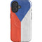 Czech Republic Flag Distressed iPhone 16 Magsafe Impact Case
