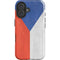 Czech Republic Flag Distressed iPhone 16 Plus Impact Case