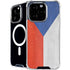 Czech Republic Flag Distressed iPhone 16 Pro MagSafe Case