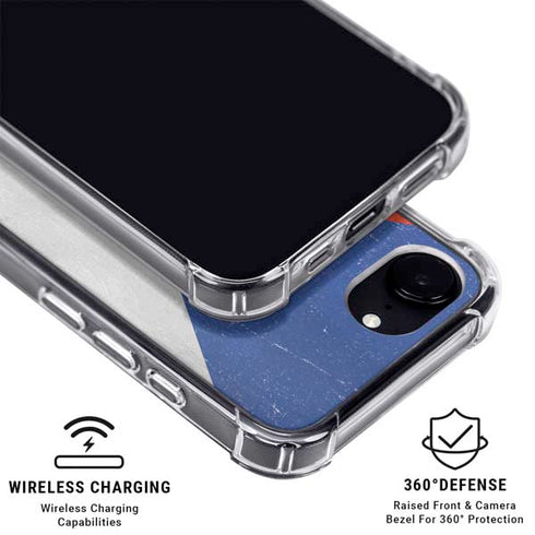 Czech Republic Flag Distressed iPhone 16e Clear Case