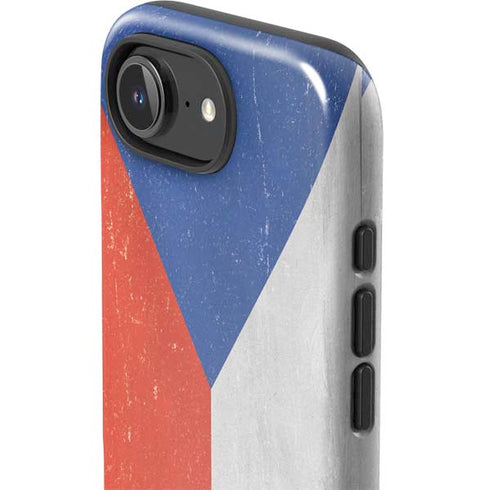 Czech Republic Flag Distressed iPhone 16e Impact Case