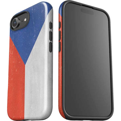 Czech Republic Flag Distressed iPhone 16e Impact Case