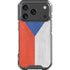 Czech Republic Flag Distressed iPhone 18 Pro Clear Case
