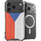 Czech Republic Flag Distressed iPhone 18 Pro MagSafe Case