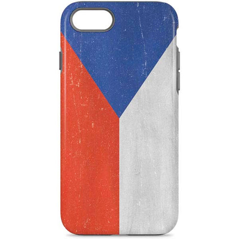 Czech Republic Flag Distressed iPhone Cases