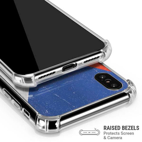 Czech Republic Flag Distressed iPhone X/XS Clear Case