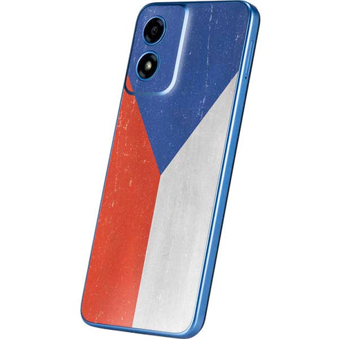 Czech Republic Flag Distressed Moto G Play 4G (2024) Skin