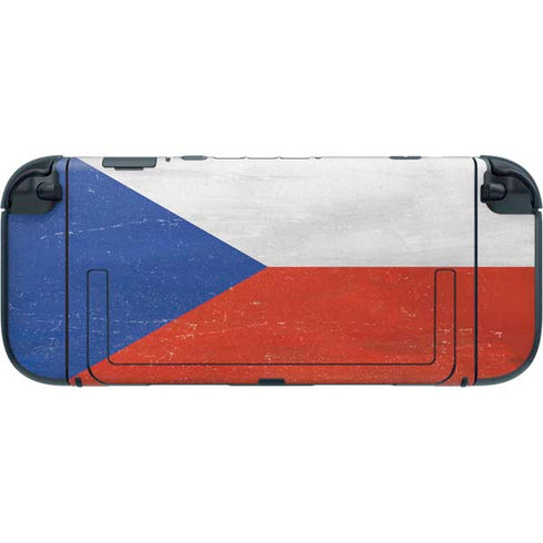 Czech Republic Flag Distressed Nintendo Switch 2 (2025) with Joy-Con Skin