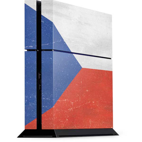 Czech Republic Flag Distressed PlayStation PS4 Skins