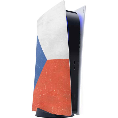 Czech Republic Flag Distressed PlayStation PS5 Skins
