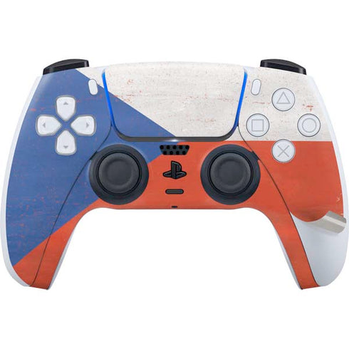 Czech Republic Flag Distressed PS5 Pro Bundle Skin