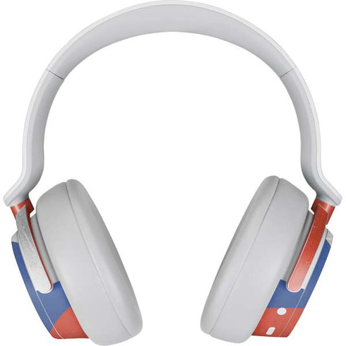 Czech Republic Flag Distressed Surface Headphones Skin