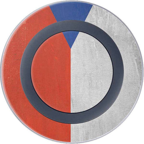 Czech Republic Flag Distressed Wireless Charger Skin