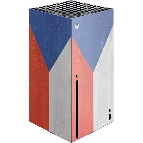 Czech Republic Flag Distressed Xbox Series X Skins