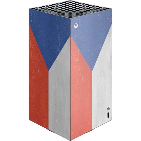 Czech Republic Flag Distressed XBox Series X Digital Edition Console Skin