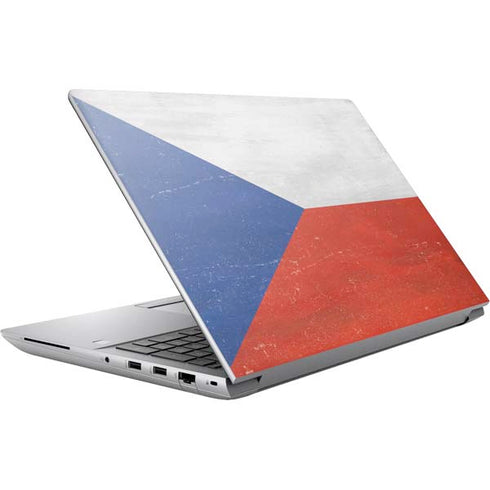Czech Republic Flag Distressed HP ZBook Fury 16 G10 Skin