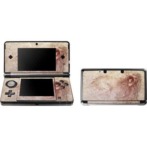 da Vinci - Sketch of a roaring lion by Da Vinci Nintendo Skins