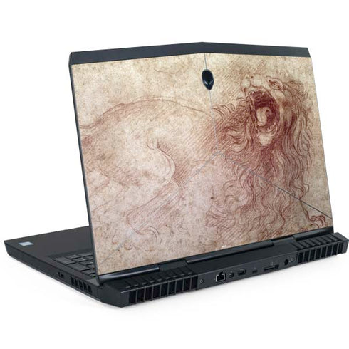 da Vinci - Sketch of a roaring lion by Da Vinci Dell Alienware Skin