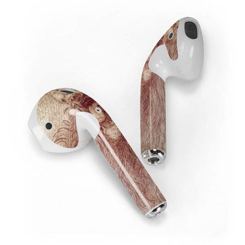 da Vinci - Sketch of a roaring lion by Da Vinci Apple AirPods Skin