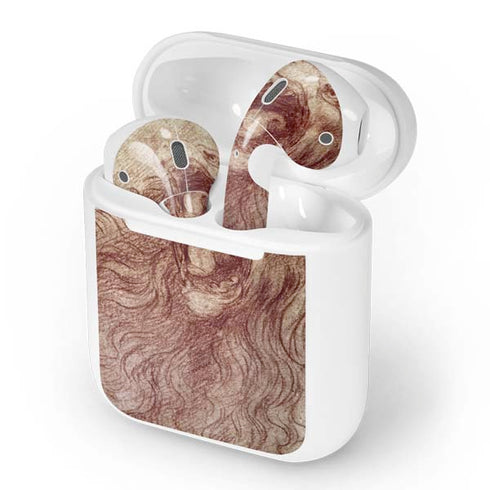 da Vinci - Sketch of a roaring lion by Da Vinci Apple AirPods Skin