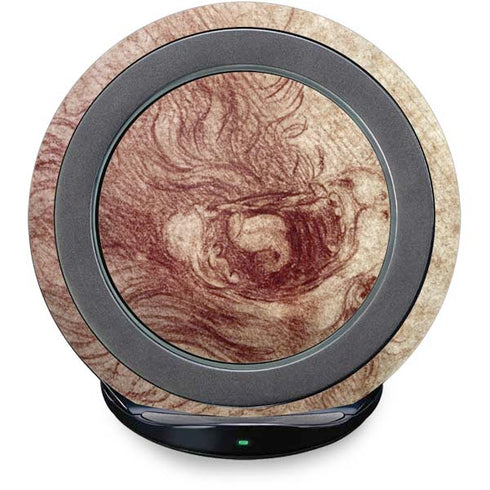 da Vinci - Sketch of a roaring lion by Da Vinci Fast Charge Wireless Charging Stand Skin