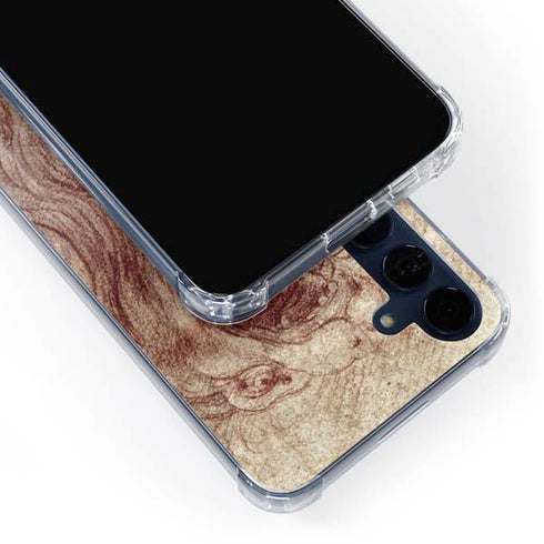 da Vinci - Sketch of a roaring lion by Da Vinci Galaxy A35 5G Clear Case