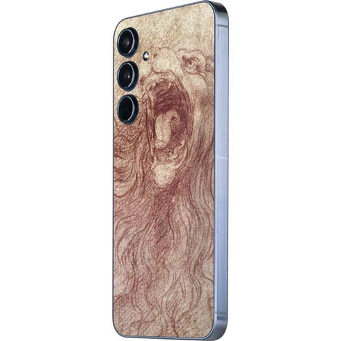 da Vinci - Sketch of a roaring lion by Da Vinci Galaxy A36 5G Skin