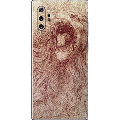 da Vinci - Sketch of a roaring lion by Da Vinci Galaxy Note 10 Plus Skin