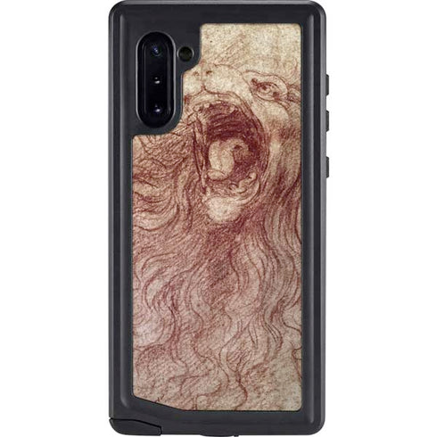 da Vinci - Sketch of a roaring lion by Da Vinci Galaxy Cases