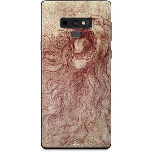 da Vinci - Sketch of a roaring lion by Da Vinci Galaxy Note 9 Skin