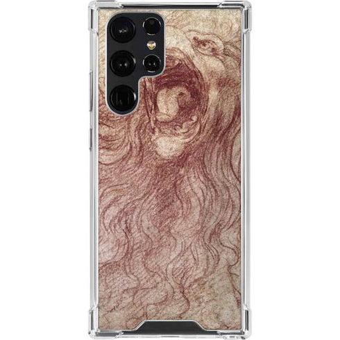da Vinci - Sketch of a roaring lion by Da Vinci Galaxy S23 Ultra Clear Case