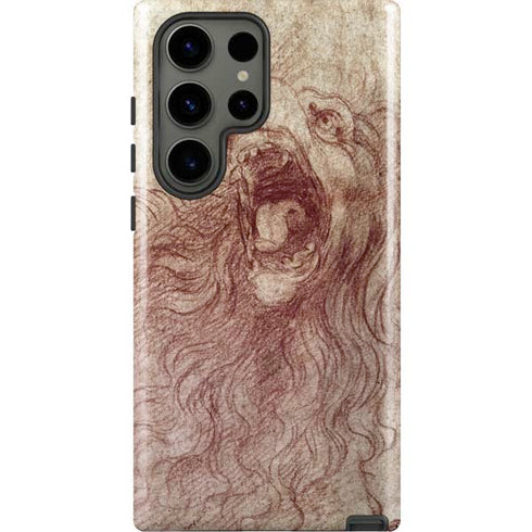 da Vinci - Sketch of a roaring lion by Da Vinci Galaxy S23 Ultra Pro Case